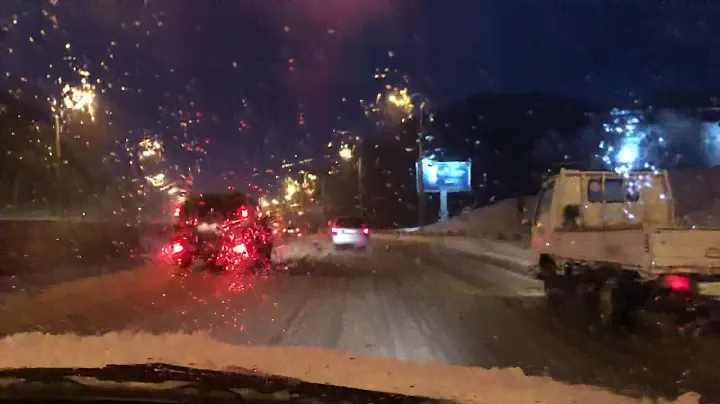 Шипованные шины Bridgestone ice cruiser 7000s первый гололед.